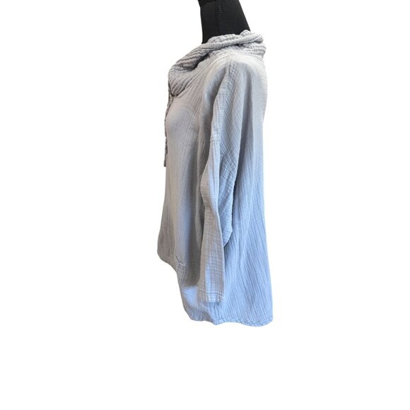 J. Jill Woven Cowl Neck Woven Soft Cotton Top Pullover Casual Minimalist XL - Picture 5 of 10